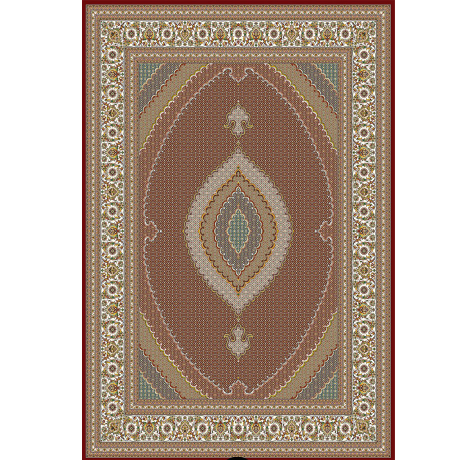1-13.jpg فرش ماشینی 700 شانه کاشان طرح ریز ماهی لاکی - Image 1