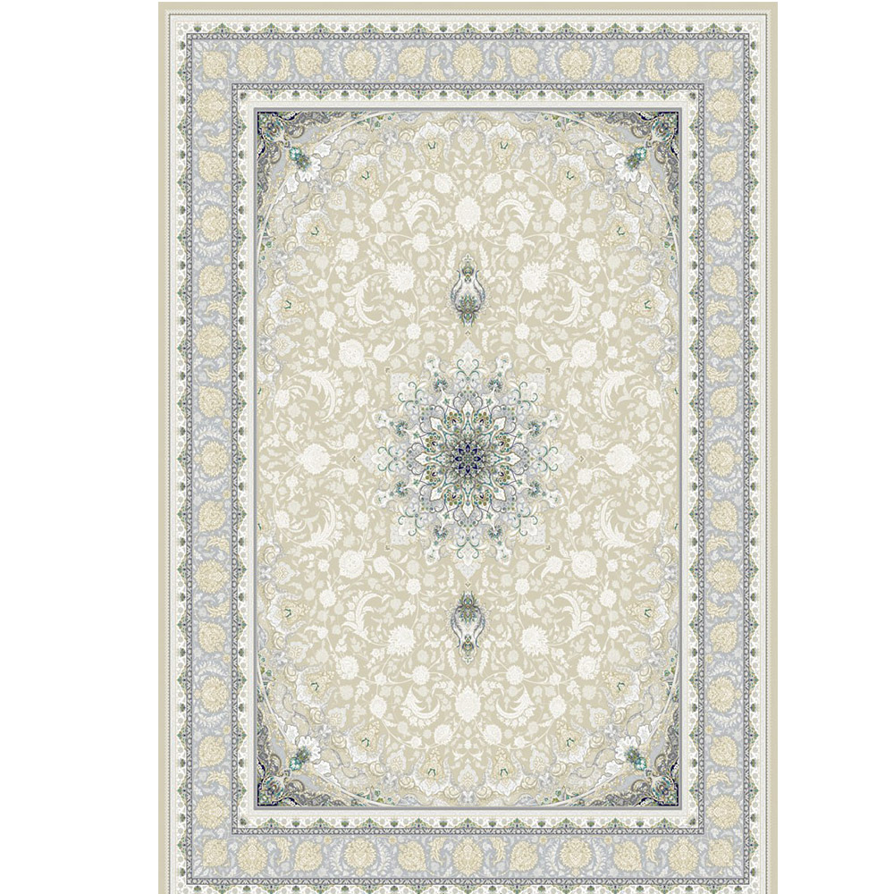 1-18.jpg فرش ماشینی 1000 شانه کاشان طرح سابات بژ - Image 1