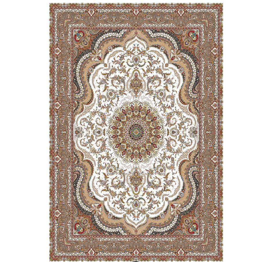 11.jpg فرش ماشینی 700 شانه کاشان طرح آذین کرم - Image 1