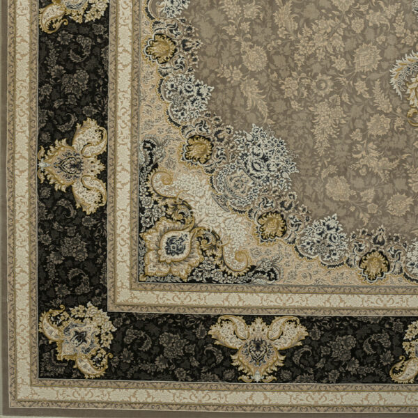 طرح الیزابت دودی فرش ماشینی 1200 شانه کاشان - Image 2