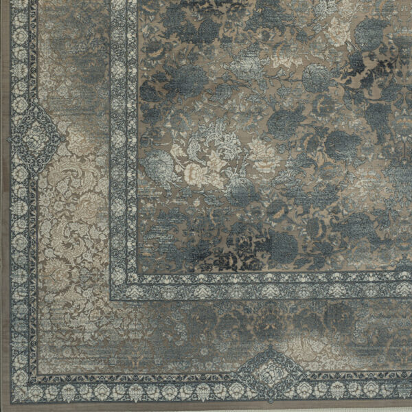 طرح سارن وینتیج دودی فرش ماشینی 1200 شانه کاشان کد 205 - Image 2