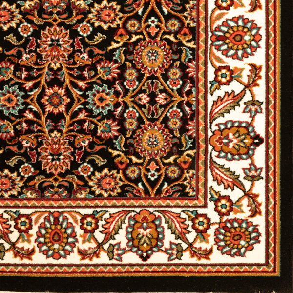 گبه ماشینی 340 شانه کاشان طرح گبه افشان سرمه ای کد824 - Image 3