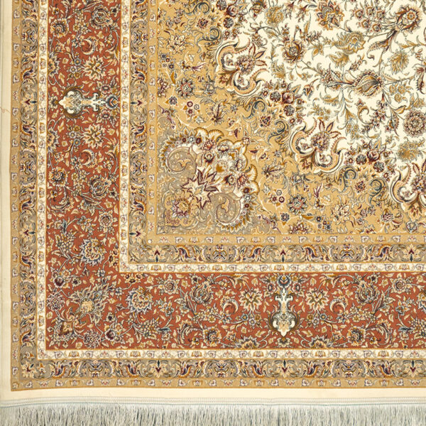 طرح سوفیا فرش ماشینی 1500 شانه کاشان کدax1028 - Image 2