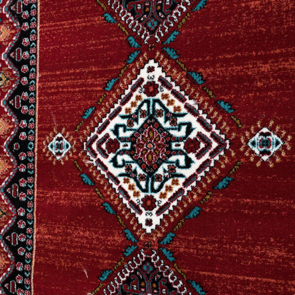 گبه ماشینی 340 شانه کاشان طرح قشقایی لاکی کد 93 - Image 2