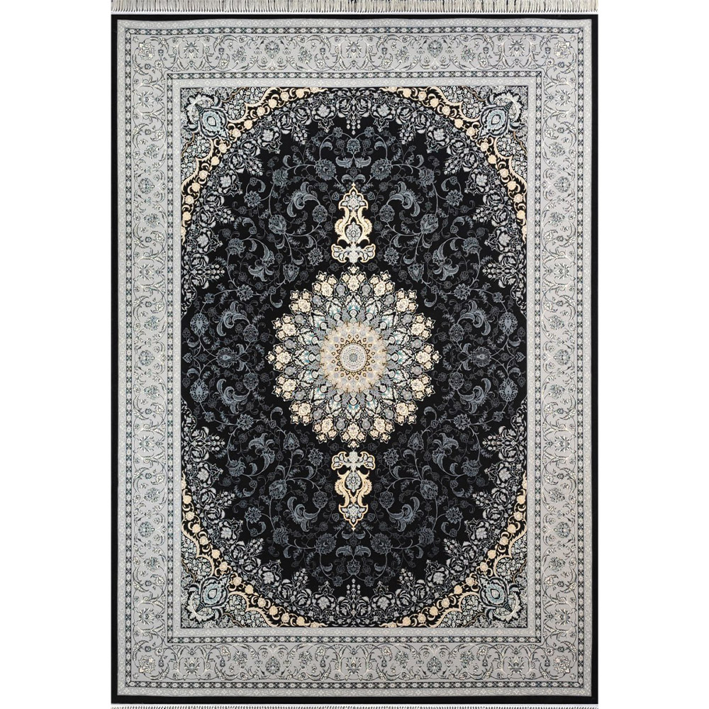 2-21.jpg فرش ماشینی 700شانه کاشان طرح مه دخت مشکی - Image 1