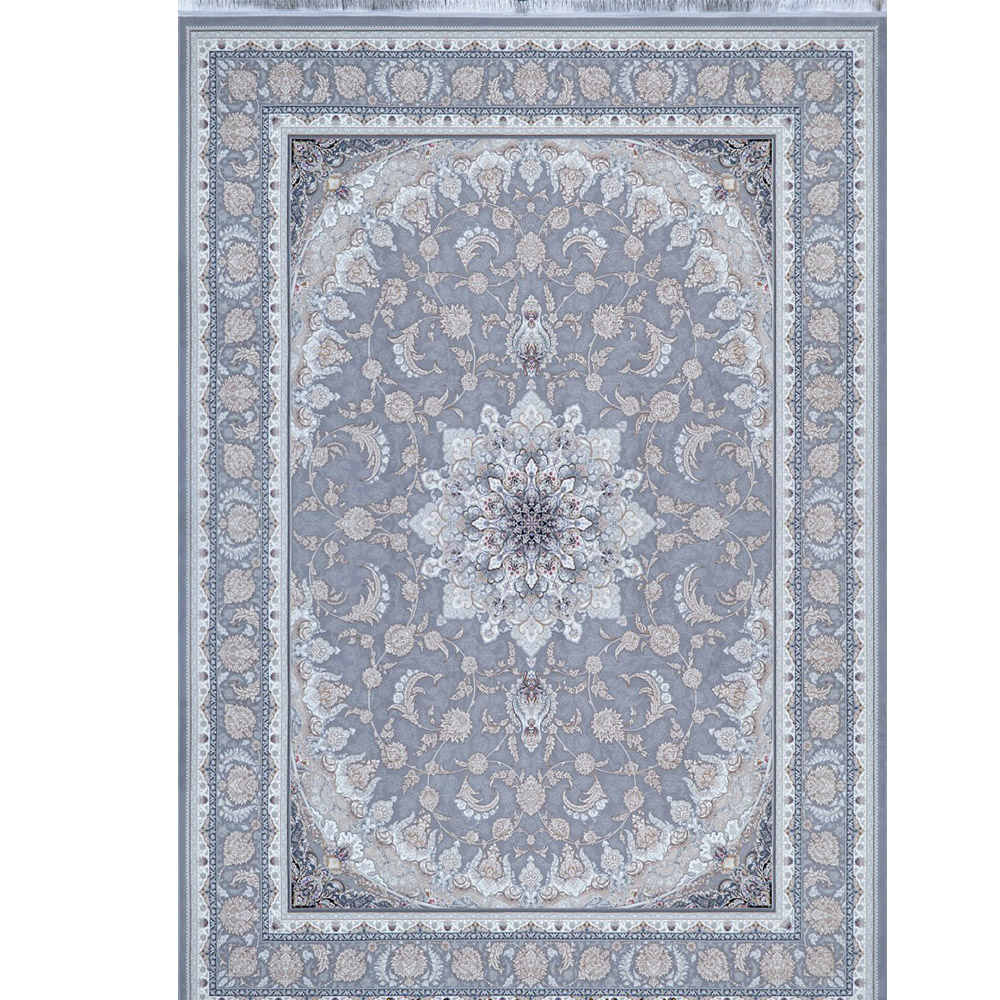 2-24.jpg فرش ماشینی 1000 شانه کاشان طرح سابات نقره ای - Image 1