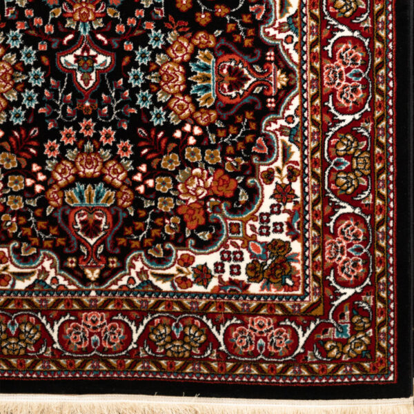 گبه ماشینی 340 شانه کاشان طرح محراب سرمه ای کد 830 - Image 2