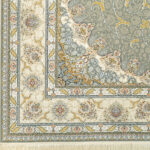 طرح اسکارلت نقره ای فرش ماشینی 1500 شانه کاشان کد BM1020 - Image 3