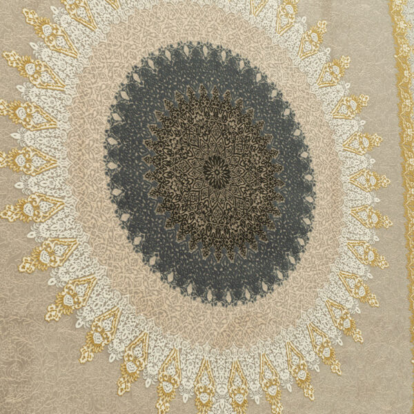 طرح نایین دودی فرش ماشینی 1200 شانه کاشان - Image 2