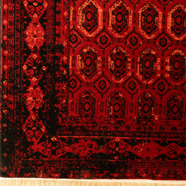 گبه ترکمن وینتیج لاکی 340 شانه کاشان کد 99 - Image 2