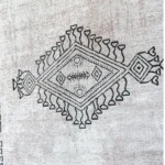 فرش مراکشی 500 شانه کاشان طرح ماهی کرم کد 5007 - Image 3