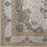 فرش ماشینی 1200شانه کاشان طرح سپهر کرم - Image 3