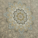طرح الیزابت دودی فرش ماشینی 1200 شانه کاشان - Image 3