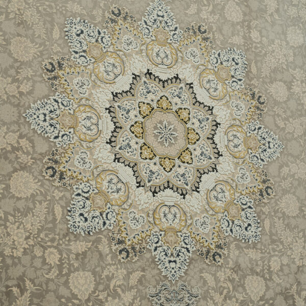 طرح الیزابت دودی فرش ماشینی 1200 شانه کاشان - Image 3