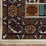گبه ماشینی 340 شانه کاشان طرح خشتی کرم کد 832 - Image 3