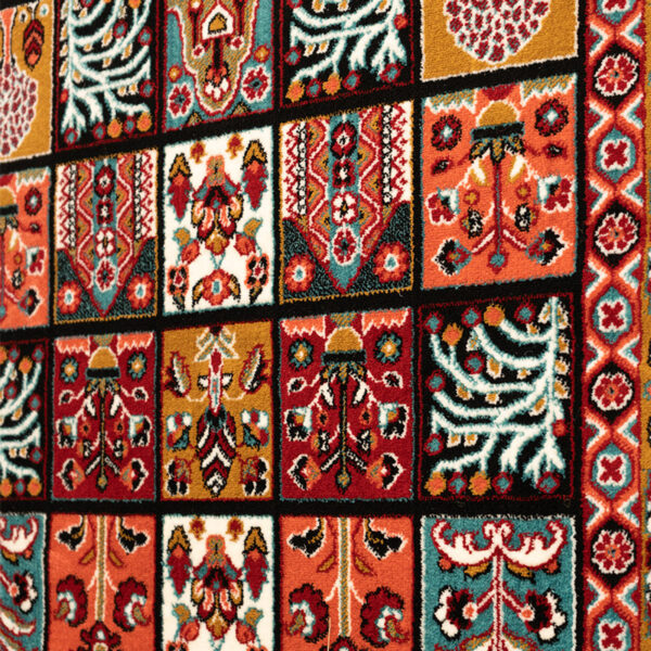 گبه ماشینی 340 شانه کاشان طرح خشتی سرمه ای کد 832 - Image 3