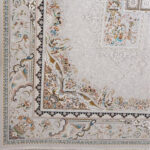 فرش ماشینی 1200 شانه کاشان طرح آذین نقره ای - Image 3