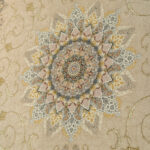 طرح اسکارلت بژ فرش ماشینی 1500 شانه کاشان کد BM1020 - Image 3