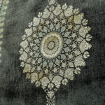 طرح نایین سرمه ای وینتیج فرش ماشینی 1200 شانه کاشان کد 123 - Image 3