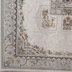 فرش ماشینی 1200 شانه کاشان طرح آذین کرم - Image 3