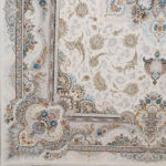 فرش ماشینی 1200 شانه کاشان طرح پرواز کرم - Image 3