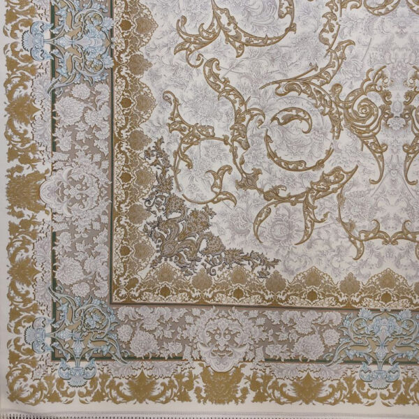 فرش ماشینی1200شانه کاشان طرح آرمان کرم - Image 3