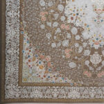 فرش ماشینی 1200 شانه کاشان طرح ناوک نسکافه ای - Image 3