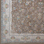 فرش ماشینی 1200شانه کاشان طرح مهتاب نسکافه ای - Image 3