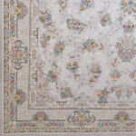 فرش ماشینی 1200شانه کاشان طرح مهتاب نقره ای - Image 3
