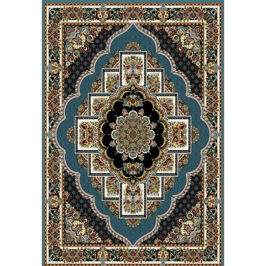 4-5.jpg فرش ماشینی 700شانه کاشان طرح ناردون آبی - Image 1
