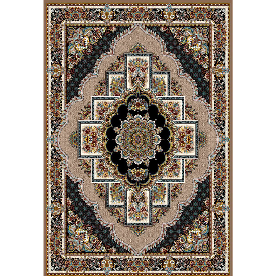 4-6.jpg فرش ماشینی 700 شانه کاشان طرح ناردون گردویی - Image 1