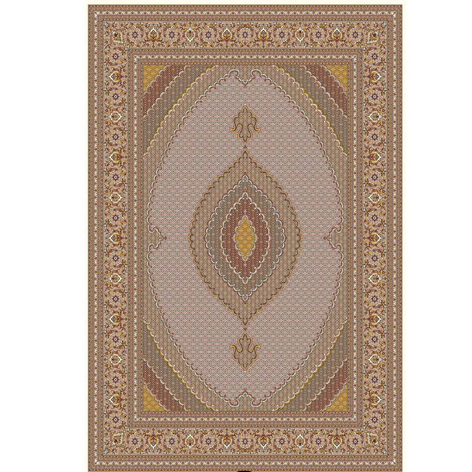 7-3.jpg فرش ماشینی 700 شانه کاشان طرح ریز ماهی کرم - Image 1