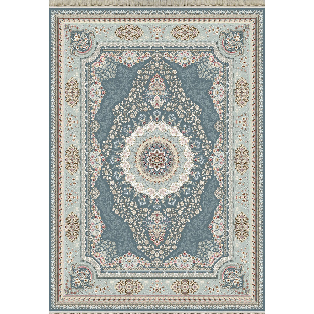 7-4.jpg فرش ماشینی 700شانه کاشان طرح آژند متالیک - Image 1