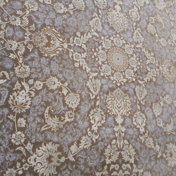 فرش ماشینی 1200 شانه کاشان طرح ماهور نسکافه ای - Image 2
