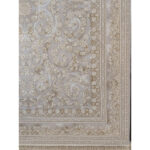 فرش ماشینی 1200شانه کاشان طرح جازمین نقره ای - Image 2