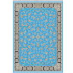 طرح هاکان آبی فرش ماشینی 1200 شانه کاشان