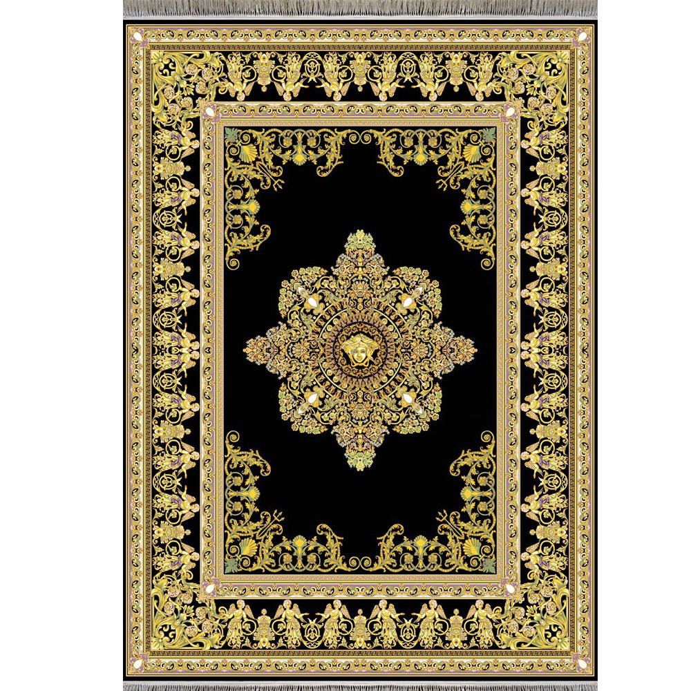 طرح ورساچه کف ساده با لچک مشکی
