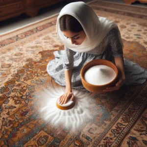 تمیز کردن فرش با نمک