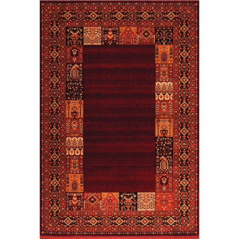 AP1051 گبه قشقایی حاشیه دار شرابی