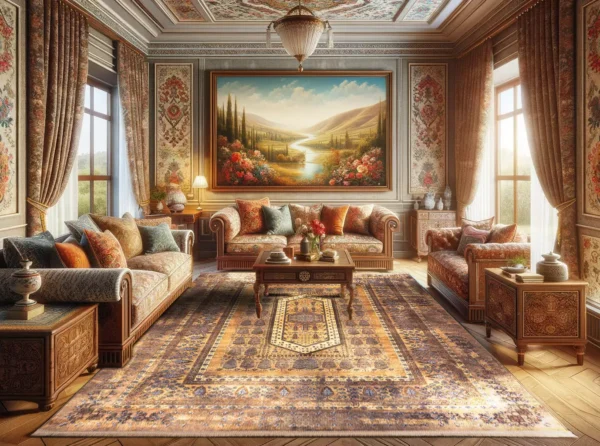 فرش کلاریس کلکسیون هلنا کد 25NH0040 معادل 77 رج دستبافت - Image 2