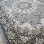 حنانه نقره ای فرش ماشینی 700 شانه کاشان