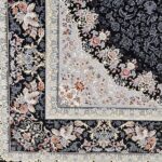 گلشن سرمه ای فرش ماشینی 700 شانه کاشان - Image 2