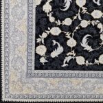 پردیس سرمه ای افشان فرش ماشینی 700 شانه کاشان - Image 2