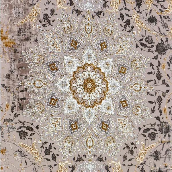فرش ماشینی وینتیج 1200 شانه کاشان کد 12838 - Image 3