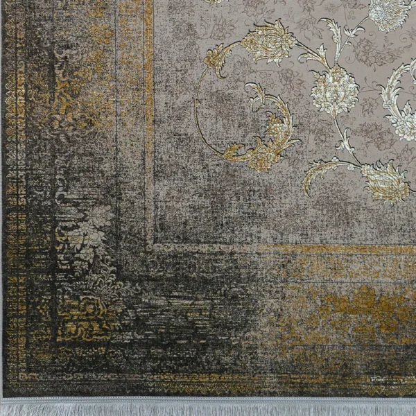 فرش ماشینی وینتیج 1200 شانه کاشان کد 12813 - Image 4