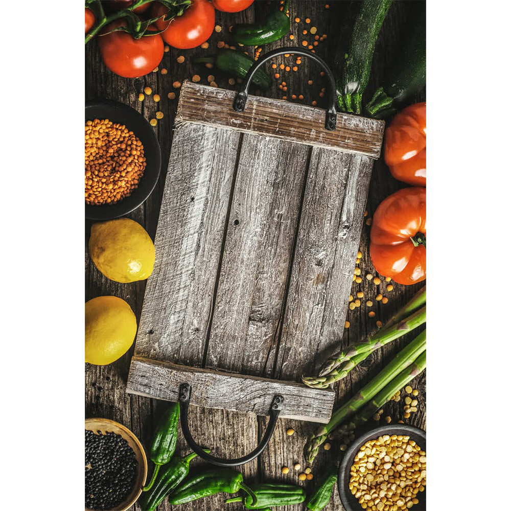 فرش آشپزخانه طرح سینی چوبی کد 51042